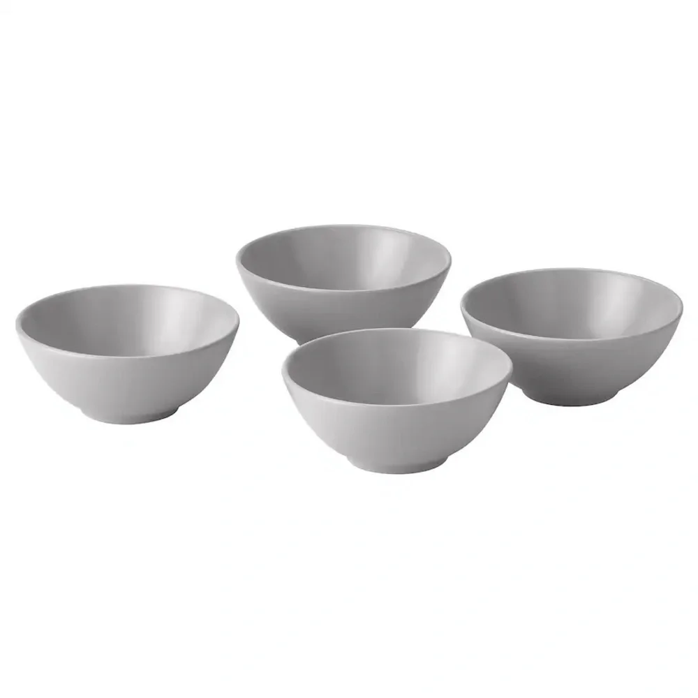 FÄRGKLAR Bowls, matte light gray, 6 ½ 